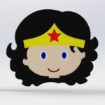 Cortador Rostinho Mulher Maravilha - 7cm