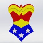 Cortador Roupa Mulher Maravilha - 7cm