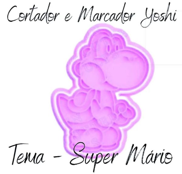 Cortador e Marcador Super Mário Yoshi - 8cm