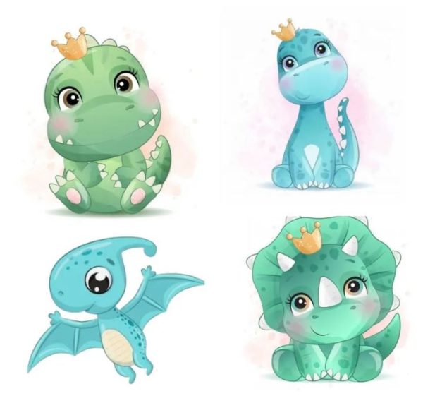 Kit Cortadores Modulados Dino Baby - 6cm