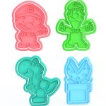 Kit Cortador e Marcador Super Mário 2 - 7cm