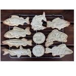 Kit Cortadores e Marcador Peixes - 8 Peças