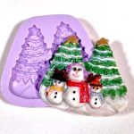 Molde Boneco de Neve + Árvores de Natal