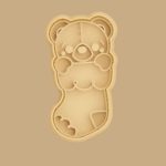 Cortador e Marcador Biscoito Urso Meia de Natal