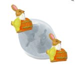 Molde Dupla de Coelhinhas com Ovos