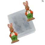 Molde Dupla de Coelhos com Cenoura