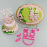 Cortador Casal de Coelhos no Ovo