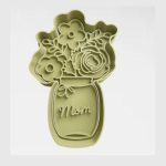 Cortador e Marcador Vaso de Flor Dia das Mães