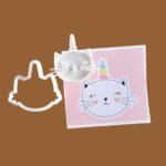 Cortador e Marcador Rosto Gatinho Unicórnio