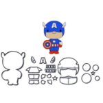 Cortador Modular Capitão America Corpo Inteiro