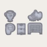 Kit Cortadores e Marcador Futebol 5 Peças