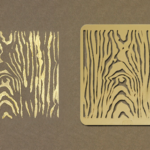 Stencil e Marcador de Madeira