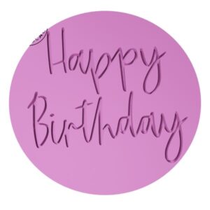 Marcador Escrito Happy Birthday