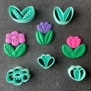 Kit Cortador e Marcador Flor e Folhas