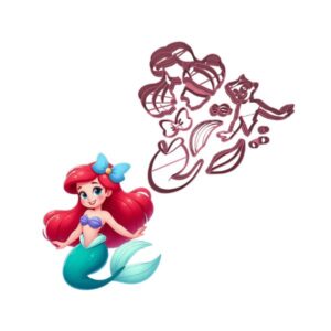 Cortador e Marcador Modulado Ariel - A Pequena Sereia