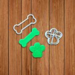 Kit Cortador e Marcador Pata e Osso Cachorro