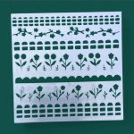 Stencil e Marcador Textura Flores