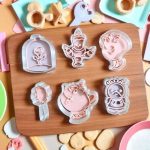 Cortador e Marcador A Bela e a Fera Aplique para Doce