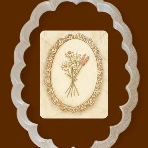 Cortador Moldura Oval Babado para Biscoito
