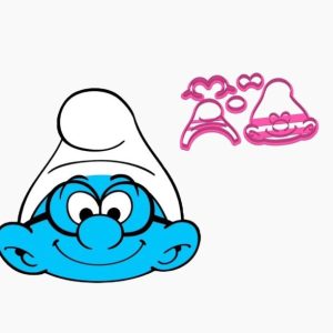 Cortador Modulado Rosto Smurf