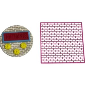 Stencil e Marcador Textura Tijolos